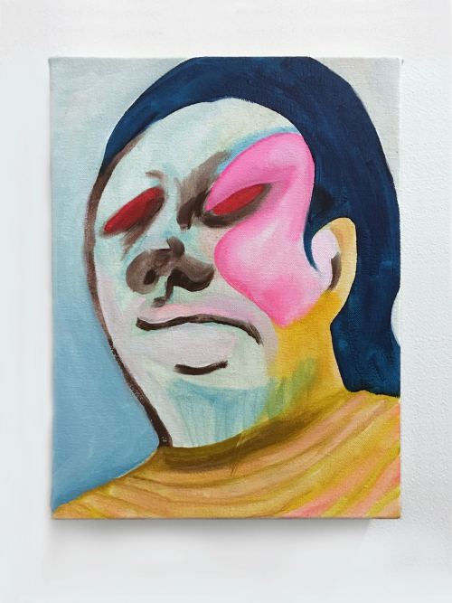 Cheyenne Julien, Night Figure #1, 2017. Acrylic on canvas, 12 x 9 in, 30 x 23 cm