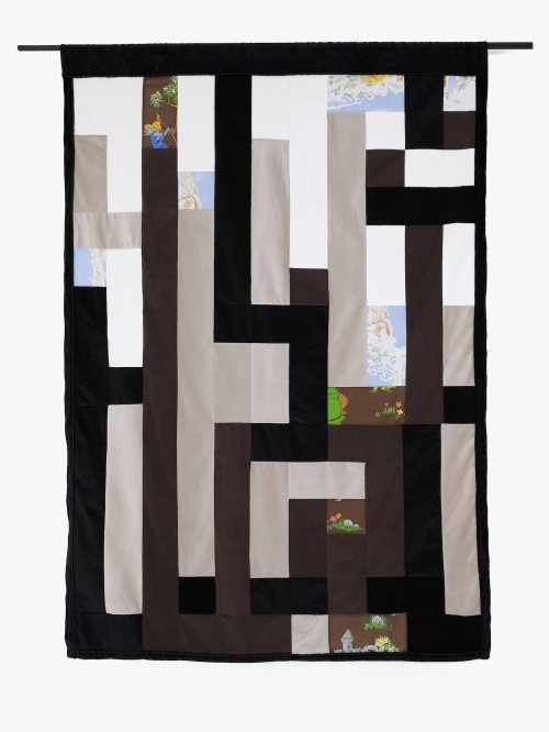 Lars Laumann, Den døde skogen (efter Roy Friberg), 2017. Hand-sewn fabric, 61 x 39 in (155 x 100 cm)
