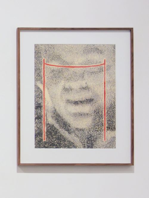 Anders Johansson, Jag döjler (I conceal), 2017. Pastel on rice paper, 65 x 50 cm (framed in walnut, 82 x 68 cm)